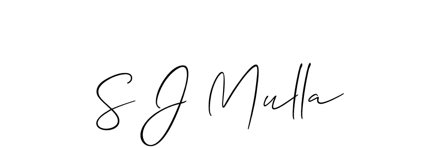 S J Mulla stylish signature style. Best Handwritten Sign (Allison_Script) for my name. Handwritten Signature Collection Ideas for my name S J Mulla. S J Mulla signature style 2 images and pictures png