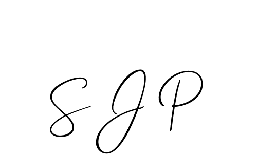 Allison_Script is a professional signature style that is perfect for those who want to add a touch of class to their signature. It is also a great choice for those who want to make their signature more unique. Get S J P name to fancy signature for free. S J P signature style 2 images and pictures png