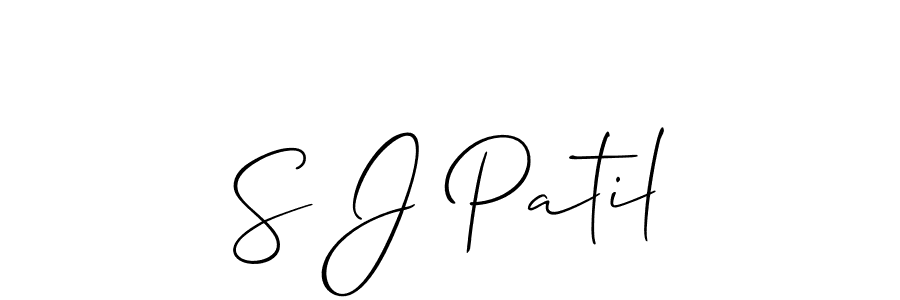 You should practise on your own different ways (Allison_Script) to write your name (S J Patil) in signature. don't let someone else do it for you. S J Patil signature style 2 images and pictures png
