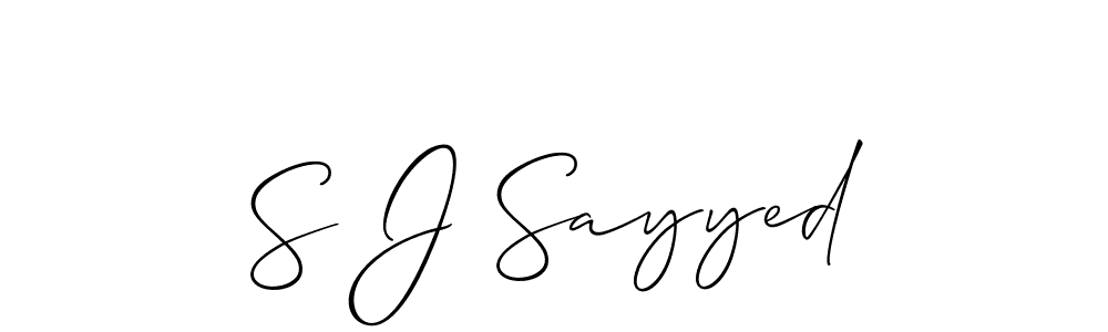How to Draw S J Sayyed signature style? Allison_Script is a latest design signature styles for name S J Sayyed. S J Sayyed signature style 2 images and pictures png