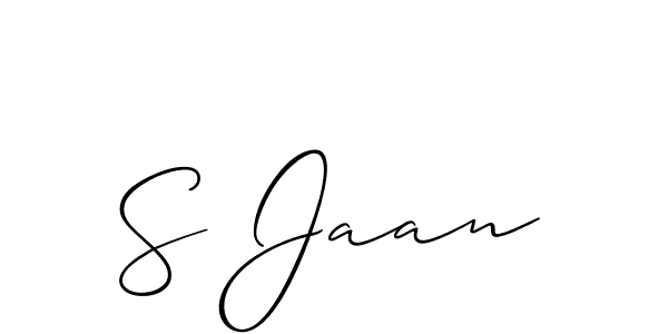 Make a short S Jaan signature style. Manage your documents anywhere anytime using Allison_Script. Create and add eSignatures, submit forms, share and send files easily. S Jaan signature style 2 images and pictures png