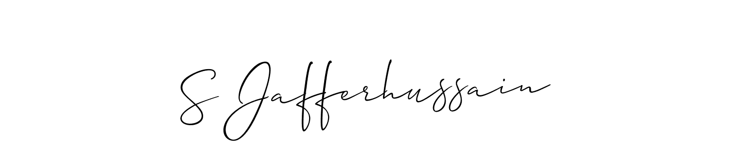 Also we have S Jafferhussain name is the best signature style. Create professional handwritten signature collection using Allison_Script autograph style. S Jafferhussain signature style 2 images and pictures png