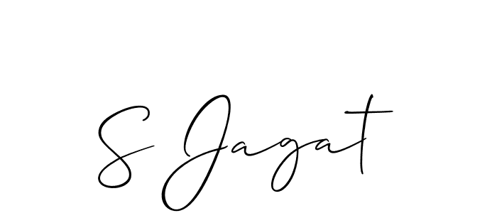 How to make S Jagat signature? Allison_Script is a professional autograph style. Create handwritten signature for S Jagat name. S Jagat signature style 2 images and pictures png