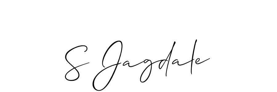 You should practise on your own different ways (Allison_Script) to write your name (S Jagdale) in signature. don't let someone else do it for you. S Jagdale signature style 2 images and pictures png