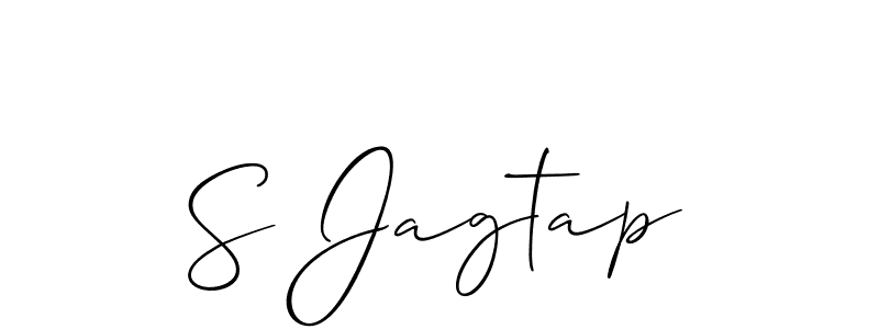 How to make S Jagtap signature? Allison_Script is a professional autograph style. Create handwritten signature for S Jagtap name. S Jagtap signature style 2 images and pictures png