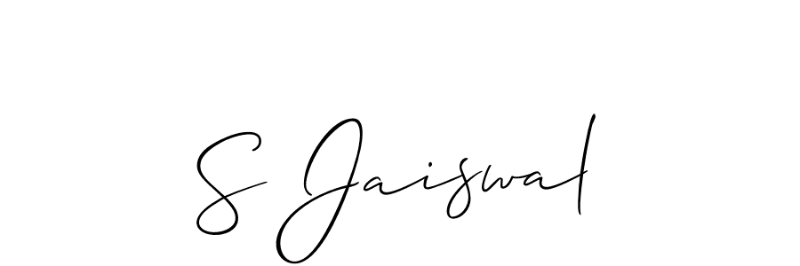 S Jaiswal stylish signature style. Best Handwritten Sign (Allison_Script) for my name. Handwritten Signature Collection Ideas for my name S Jaiswal. S Jaiswal signature style 2 images and pictures png