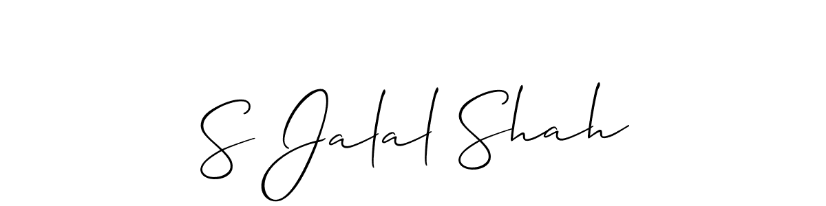 S Jalal Shah stylish signature style. Best Handwritten Sign (Allison_Script) for my name. Handwritten Signature Collection Ideas for my name S Jalal Shah. S Jalal Shah signature style 2 images and pictures png