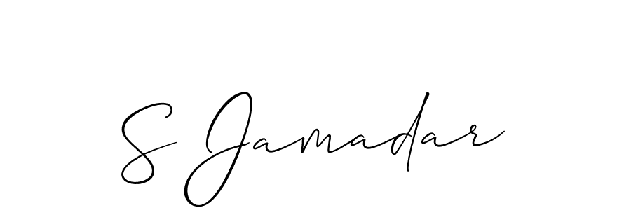 Create a beautiful signature design for name S Jamadar. With this signature (Allison_Script) fonts, you can make a handwritten signature for free. S Jamadar signature style 2 images and pictures png