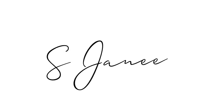 How to Draw S Janee signature style? Allison_Script is a latest design signature styles for name S Janee. S Janee signature style 2 images and pictures png