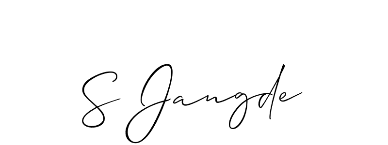 Best and Professional Signature Style for S Jangde. Allison_Script Best Signature Style Collection. S Jangde signature style 2 images and pictures png