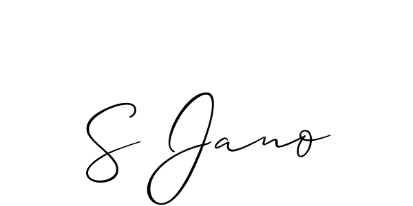 Similarly Allison_Script is the best handwritten signature design. Signature creator online .You can use it as an online autograph creator for name S Jano. S Jano signature style 2 images and pictures png