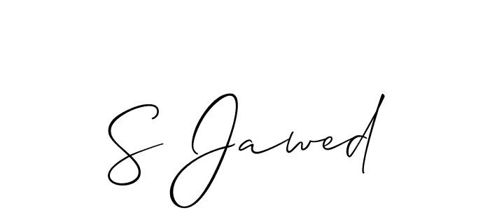 How to make S Jawed signature? Allison_Script is a professional autograph style. Create handwritten signature for S Jawed name. S Jawed signature style 2 images and pictures png