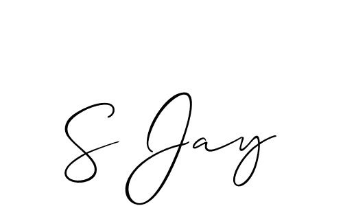 Best and Professional Signature Style for S Jay. Allison_Script Best Signature Style Collection. S Jay signature style 2 images and pictures png