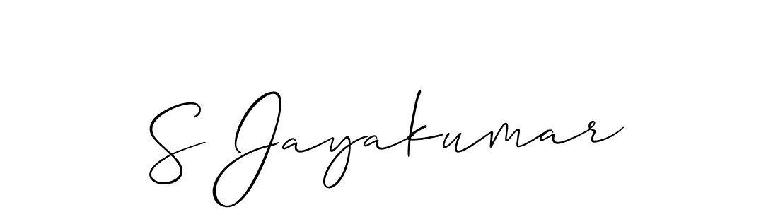 Create a beautiful signature design for name S Jayakumar. With this signature (Allison_Script) fonts, you can make a handwritten signature for free. S Jayakumar signature style 2 images and pictures png