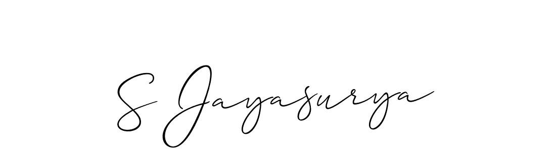 S Jayasurya stylish signature style. Best Handwritten Sign (Allison_Script) for my name. Handwritten Signature Collection Ideas for my name S Jayasurya. S Jayasurya signature style 2 images and pictures png