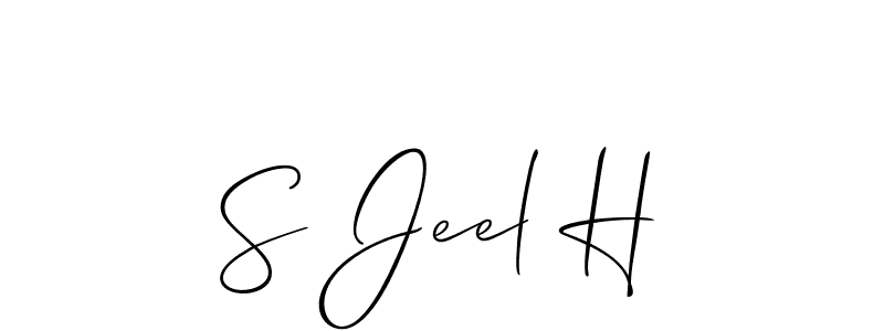 Also we have S Jeel H name is the best signature style. Create professional handwritten signature collection using Allison_Script autograph style. S Jeel H signature style 2 images and pictures png