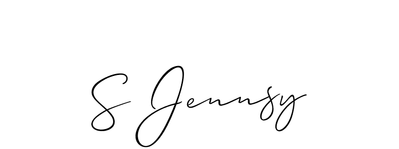 You should practise on your own different ways (Allison_Script) to write your name (S Jennsy) in signature. don't let someone else do it for you. S Jennsy signature style 2 images and pictures png