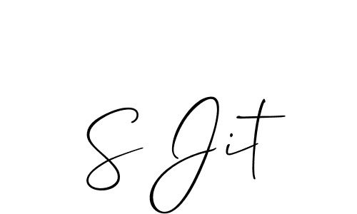 You should practise on your own different ways (Allison_Script) to write your name (S Jit) in signature. don't let someone else do it for you. S Jit signature style 2 images and pictures png