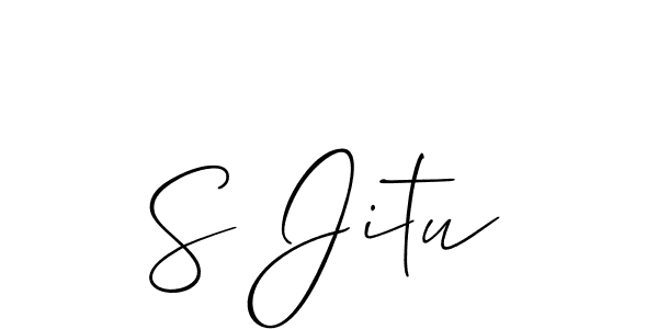 How to make S Jitu name signature. Use Allison_Script style for creating short signs online. This is the latest handwritten sign. S Jitu signature style 2 images and pictures png