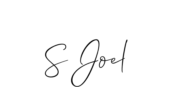 How to make S Joel signature? Allison_Script is a professional autograph style. Create handwritten signature for S Joel name. S Joel signature style 2 images and pictures png