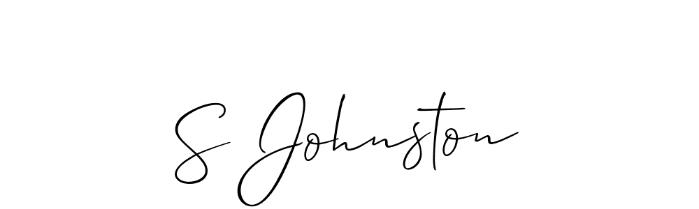 The best way (Allison_Script) to make a short signature is to pick only two or three words in your name. The name S Johnston include a total of six letters. For converting this name. S Johnston signature style 2 images and pictures png