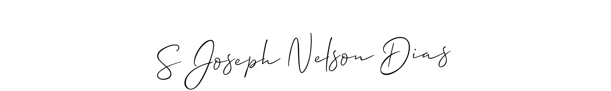 How to make S Joseph Nelson Dias name signature. Use Allison_Script style for creating short signs online. This is the latest handwritten sign. S Joseph Nelson Dias signature style 2 images and pictures png