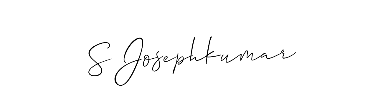 Also You can easily find your signature by using the search form. We will create S Josephkumar name handwritten signature images for you free of cost using Allison_Script sign style. S Josephkumar signature style 2 images and pictures png