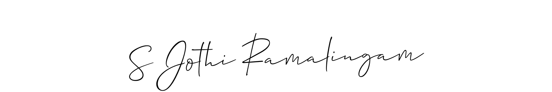 Design your own signature with our free online signature maker. With this signature software, you can create a handwritten (Allison_Script) signature for name S Jothi Ramalingam. S Jothi Ramalingam signature style 2 images and pictures png