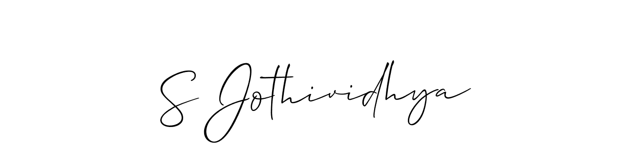 How to make S Jothividhya signature? Allison_Script is a professional autograph style. Create handwritten signature for S Jothividhya name. S Jothividhya signature style 2 images and pictures png