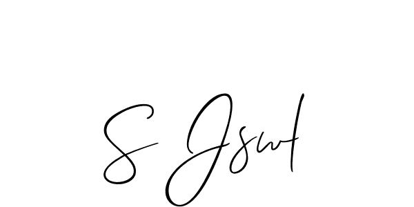 Make a beautiful signature design for name S Jswl. With this signature (Allison_Script) style, you can create a handwritten signature for free. S Jswl signature style 2 images and pictures png