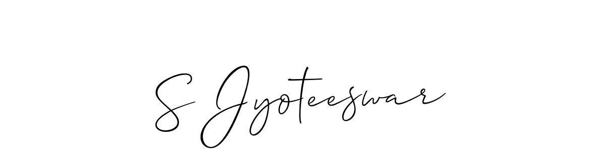 S Jyoteeswar stylish signature style. Best Handwritten Sign (Allison_Script) for my name. Handwritten Signature Collection Ideas for my name S Jyoteeswar. S Jyoteeswar signature style 2 images and pictures png