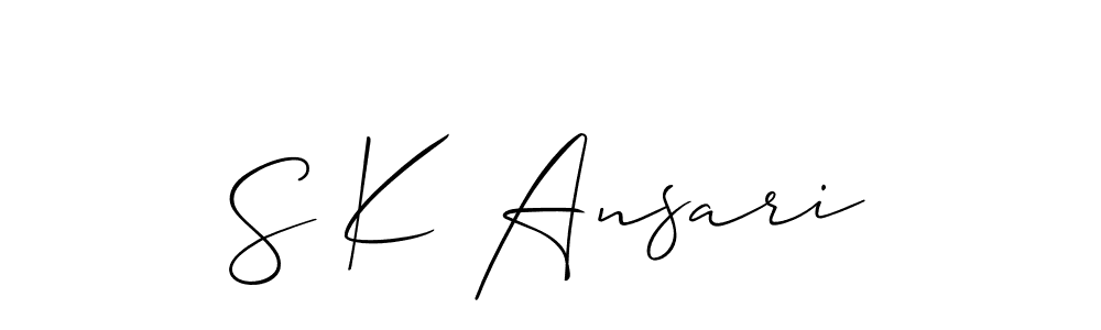 S K Ansari stylish signature style. Best Handwritten Sign (Allison_Script) for my name. Handwritten Signature Collection Ideas for my name S K Ansari. S K Ansari signature style 2 images and pictures png