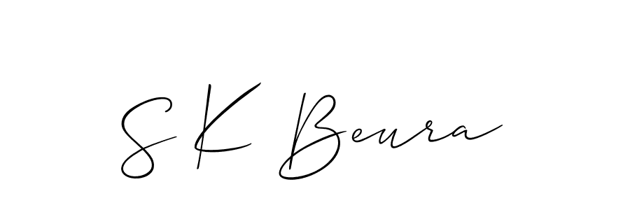 Create a beautiful signature design for name S K Beura. With this signature (Allison_Script) fonts, you can make a handwritten signature for free. S K Beura signature style 2 images and pictures png