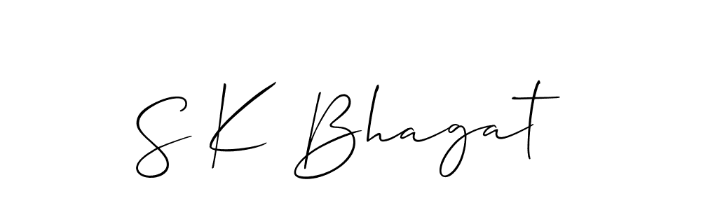 Create a beautiful signature design for name S K Bhagat. With this signature (Allison_Script) fonts, you can make a handwritten signature for free. S K Bhagat signature style 2 images and pictures png