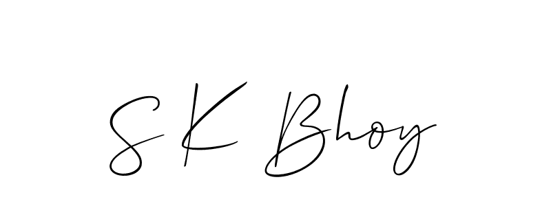 Make a beautiful signature design for name S K Bhoy. With this signature (Allison_Script) style, you can create a handwritten signature for free. S K Bhoy signature style 2 images and pictures png