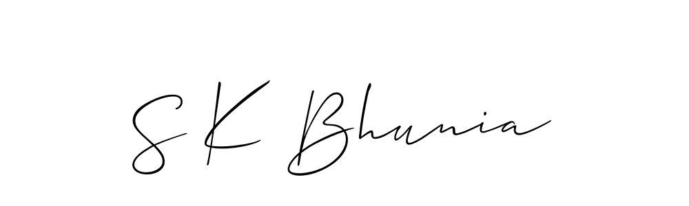 if you are searching for the best signature style for your name S K Bhunia. so please give up your signature search. here we have designed multiple signature styles  using Allison_Script. S K Bhunia signature style 2 images and pictures png