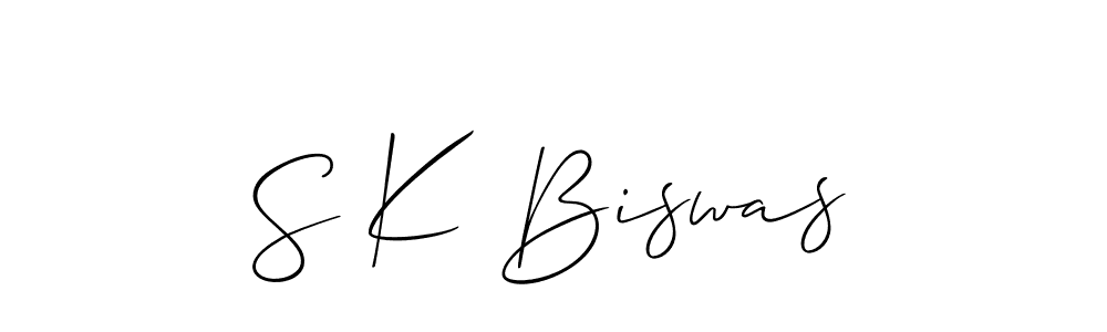 You should practise on your own different ways (Allison_Script) to write your name (S K Biswas) in signature. don't let someone else do it for you. S K Biswas signature style 2 images and pictures png