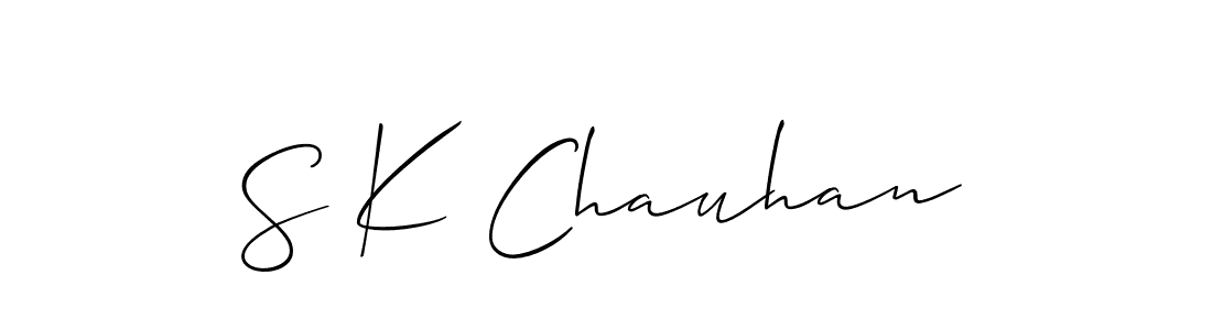 How to Draw S K Chauhan signature style? Allison_Script is a latest design signature styles for name S K Chauhan. S K Chauhan signature style 2 images and pictures png