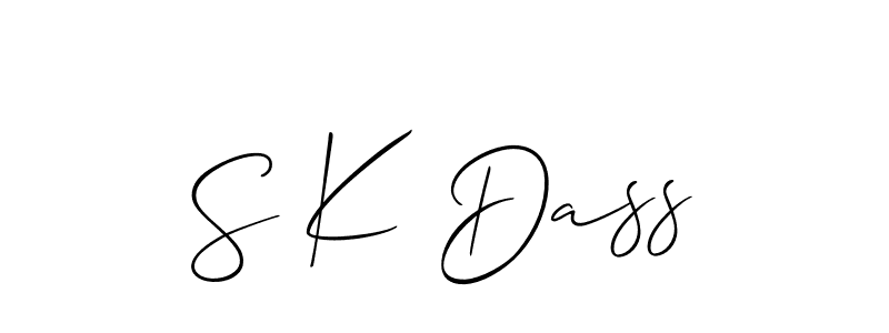 Also we have S K Dass name is the best signature style. Create professional handwritten signature collection using Allison_Script autograph style. S K Dass signature style 2 images and pictures png