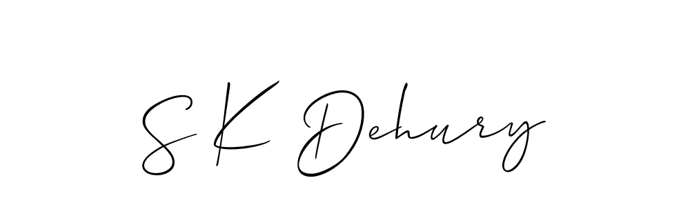 Similarly Allison_Script is the best handwritten signature design. Signature creator online .You can use it as an online autograph creator for name S K Dehury. S K Dehury signature style 2 images and pictures png