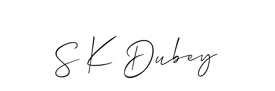 You should practise on your own different ways (Allison_Script) to write your name (S K Dubey) in signature. don't let someone else do it for you. S K Dubey signature style 2 images and pictures png