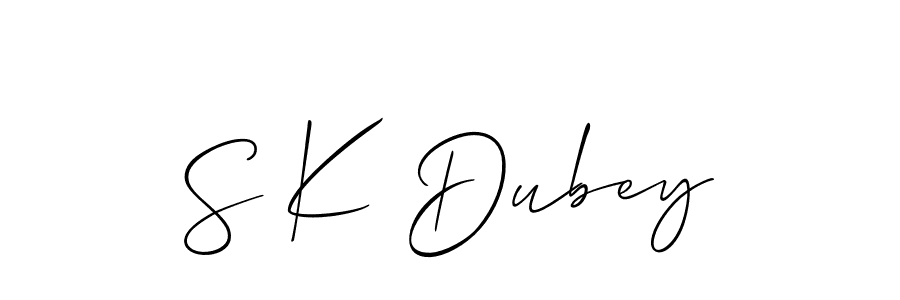 You should practise on your own different ways (Allison_Script) to write your name (S K Dubey) in signature. don't let someone else do it for you. S K Dubey signature style 2 images and pictures png