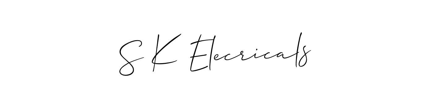 How to Draw S K Elecricals signature style? Allison_Script is a latest design signature styles for name S K Elecricals. S K Elecricals signature style 2 images and pictures png