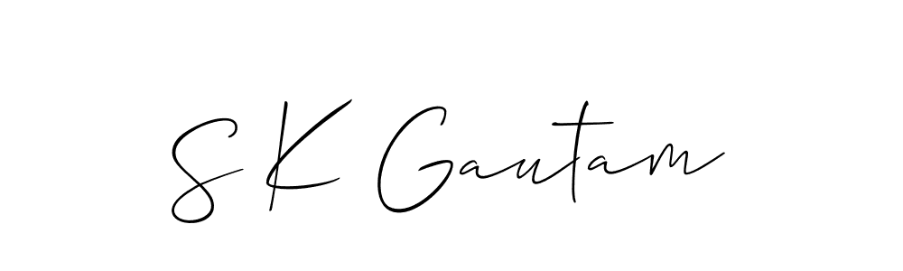 How to Draw S K Gautam signature style? Allison_Script is a latest design signature styles for name S K Gautam. S K Gautam signature style 2 images and pictures png