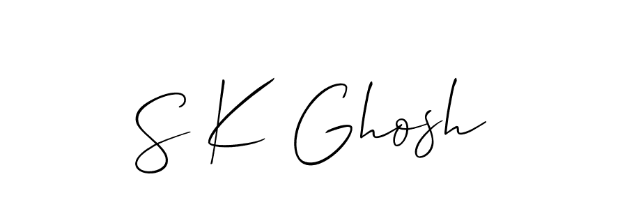 Make a short S K Ghosh signature style. Manage your documents anywhere anytime using Allison_Script. Create and add eSignatures, submit forms, share and send files easily. S K Ghosh signature style 2 images and pictures png