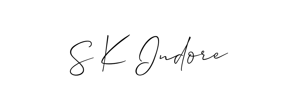 Make a short S K Indore signature style. Manage your documents anywhere anytime using Allison_Script. Create and add eSignatures, submit forms, share and send files easily. S K Indore signature style 2 images and pictures png