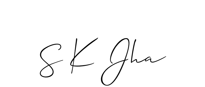 It looks lik you need a new signature style for name S K Jha. Design unique handwritten (Allison_Script) signature with our free signature maker in just a few clicks. S K Jha signature style 2 images and pictures png