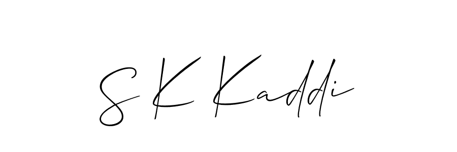 Make a beautiful signature design for name S K Kaddi. With this signature (Allison_Script) style, you can create a handwritten signature for free. S K Kaddi signature style 2 images and pictures png