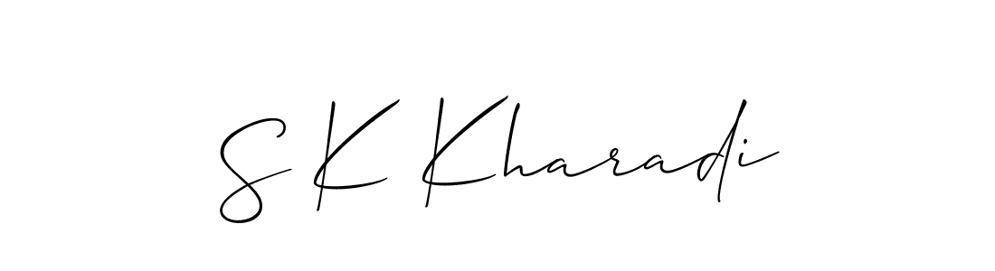 How to Draw S K Kharadi signature style? Allison_Script is a latest design signature styles for name S K Kharadi. S K Kharadi signature style 2 images and pictures png