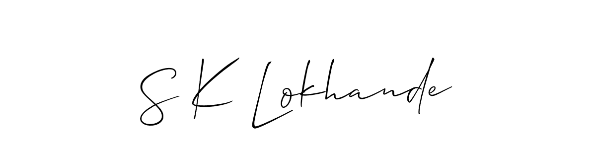 How to Draw S K Lokhande signature style? Allison_Script is a latest design signature styles for name S K Lokhande. S K Lokhande signature style 2 images and pictures png